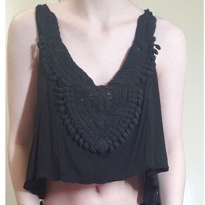 Black crop top